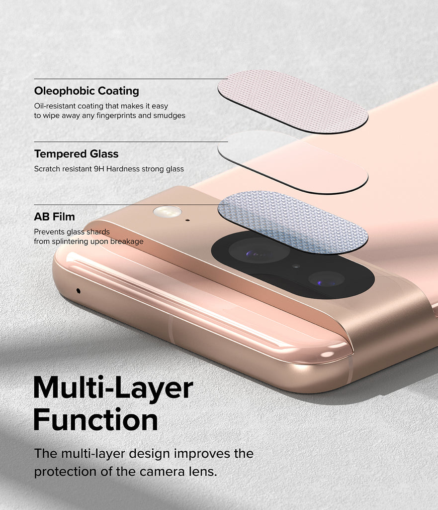 Google Pixel 8 | Camera Protector Glass [3 Pack]-Multi-Layer Function