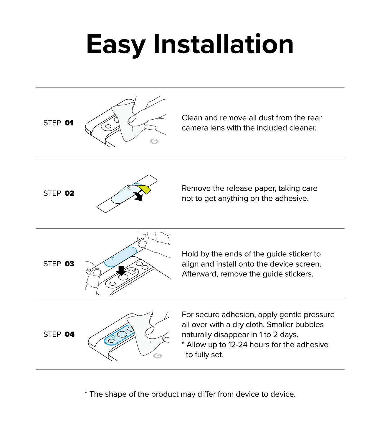 Google Pixel 8 | Camera Protector Glass [3 Pack]-Easy Installation