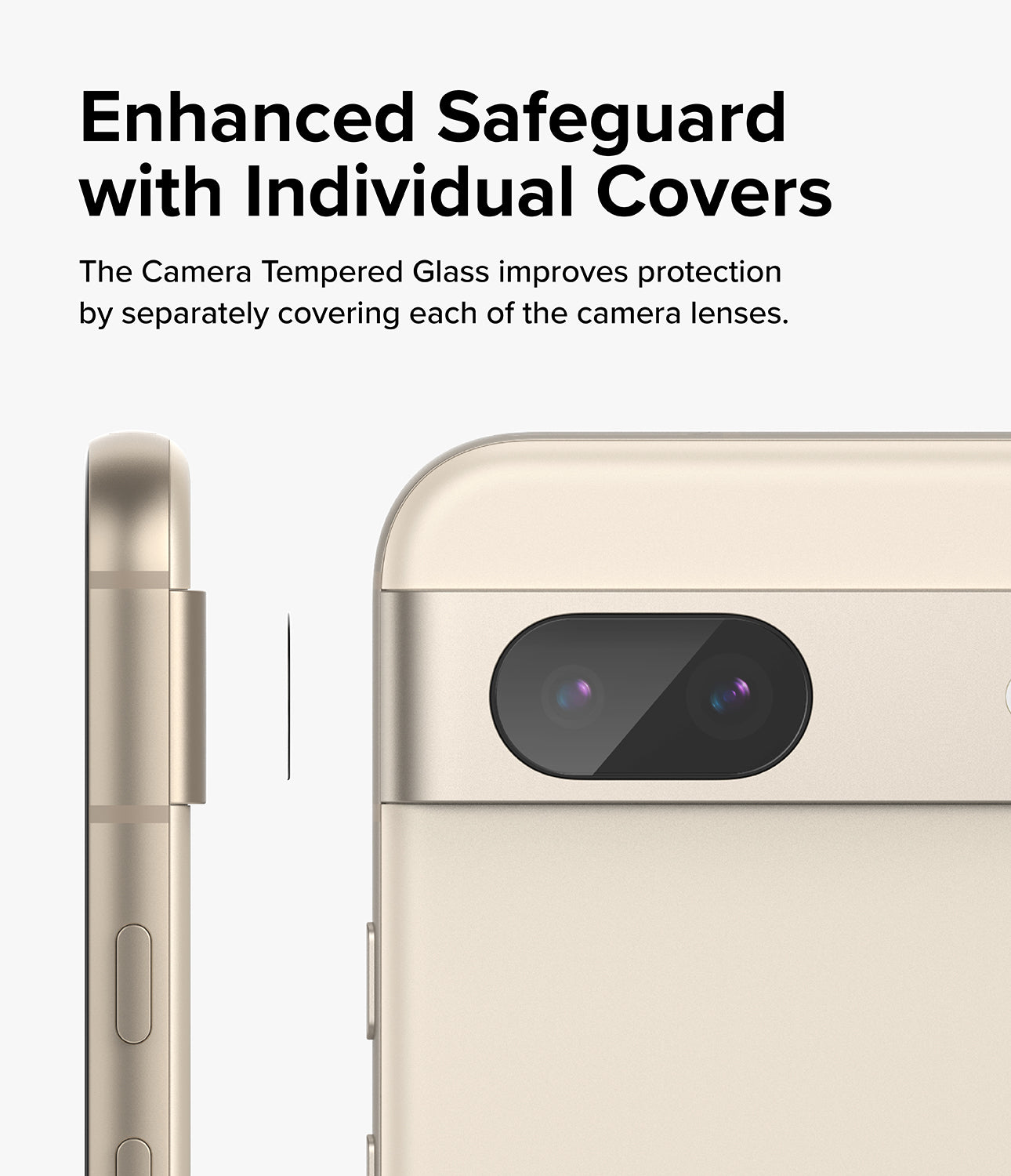 Google PIxel 8a Camera Lens Protector | Glass (3 Pack) - Enhanced Safeguard with Individual Covers. The Camera Tempered Glass improves protection by separately covering each of the camera lenses.
