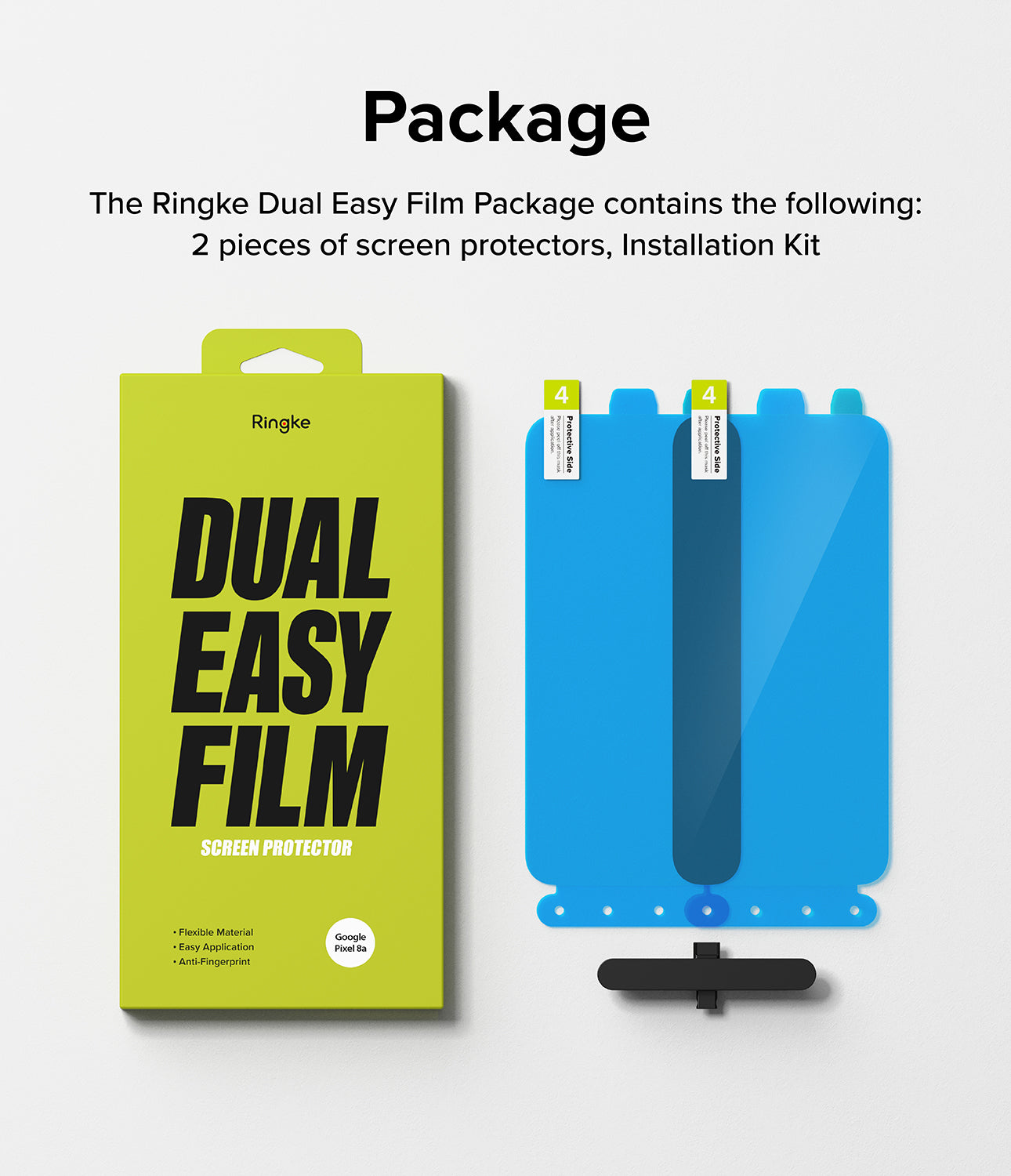 Google Pixel 8a Screen Protector | Dual Easy Film - Package