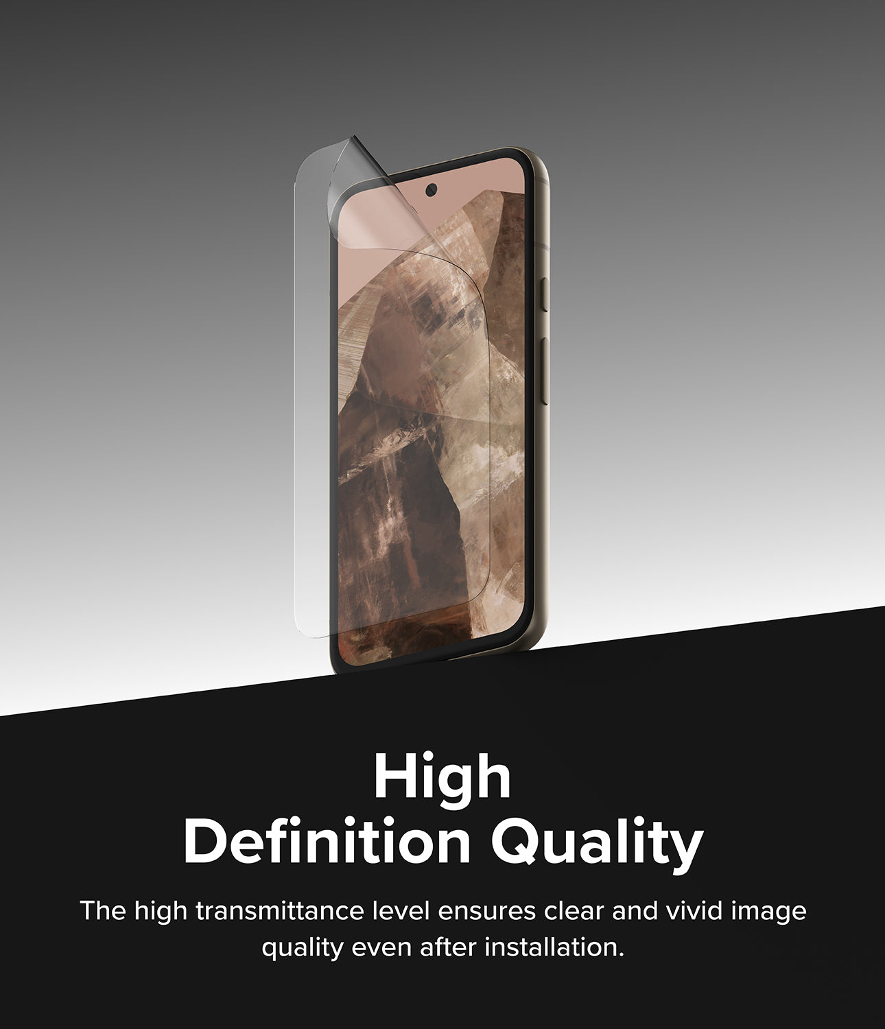 Google Pixel 8a Screen Protector | Dual Easy Film - High Definition Quality. The high transmittance level ensures clear and vivid image quality even after installation.