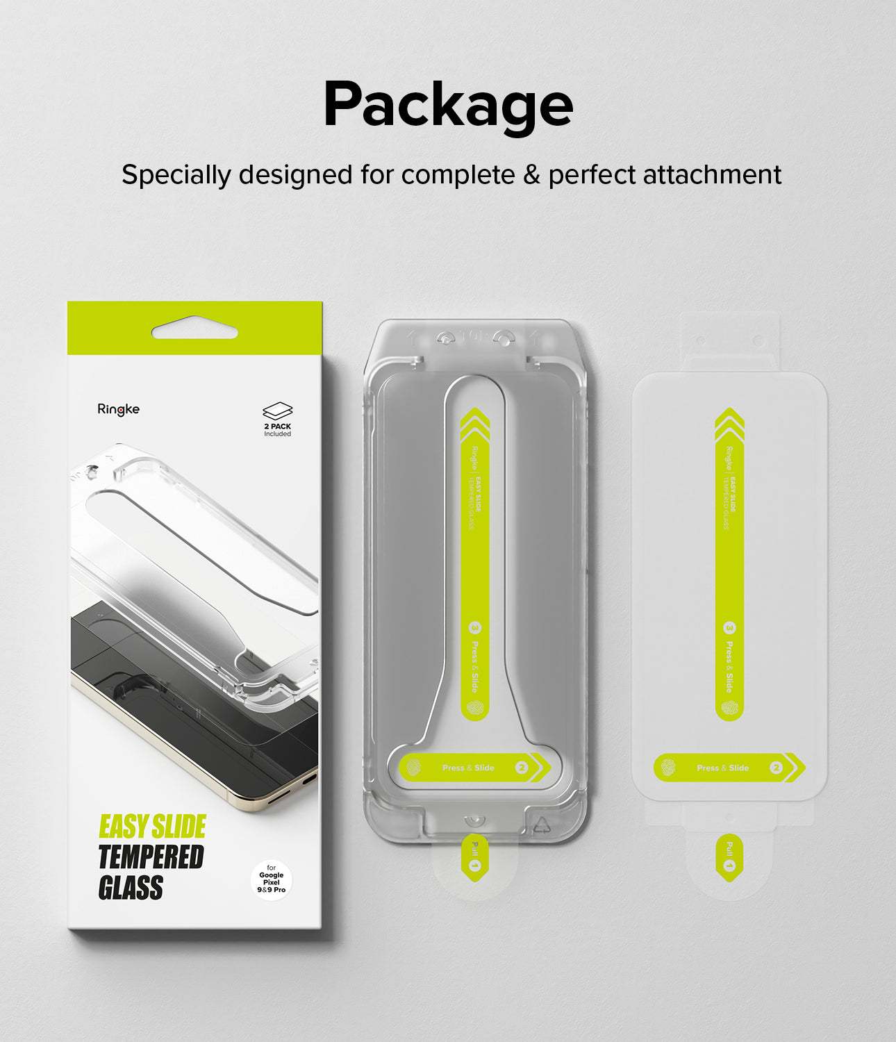 Google Pixel 9 / 9 Pro Screen Protector | Easy Slide Tempered