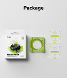 Pixel Watch 5 / 4 41mm Screen Protector | Dual Easy Film Pro (2P) - Ringke Dual Easy Pro Film packaging and two matching green transparent watch film pieces on a light gray background, with the word 'Package' above.
