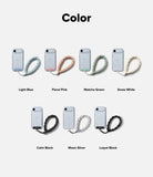 Holder Link Puffer | Hand - Various color options of phone cases with straps on a white background