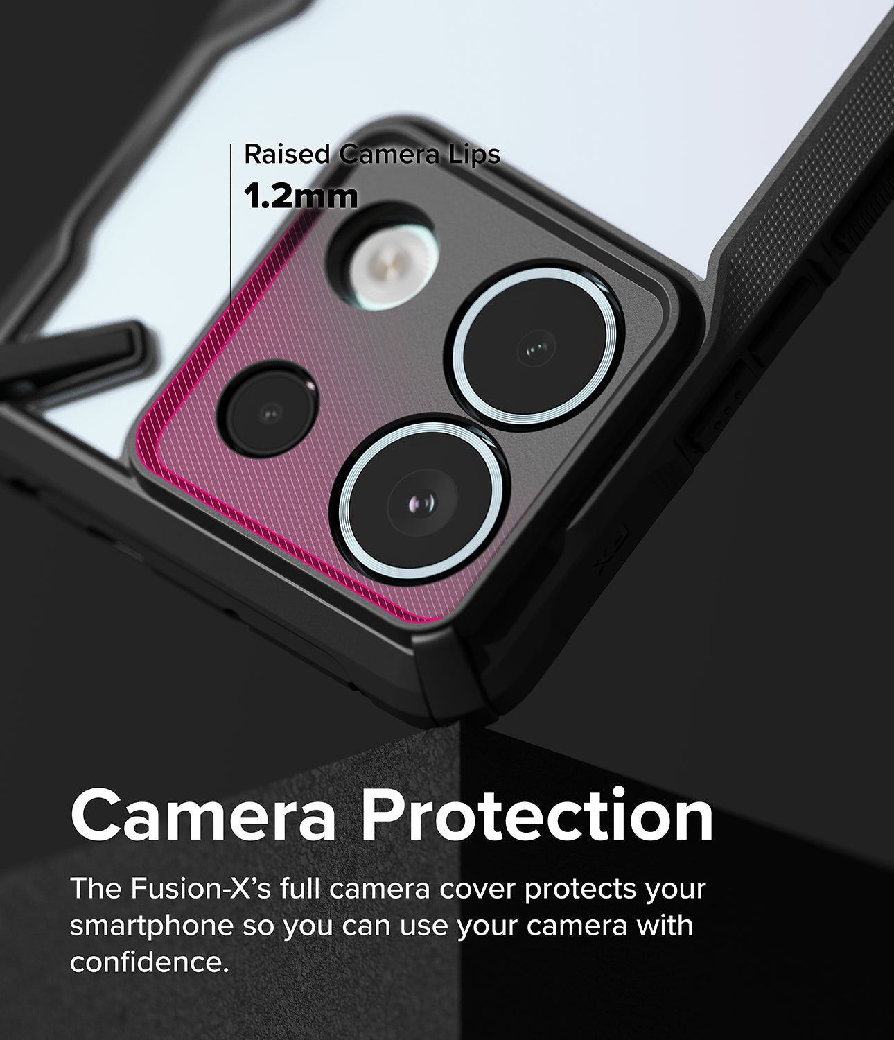 Redmi Note 13 Pro / Poco X6 Case | Fusion-X Black - Camera Protection. The Fusion-X's full camera protects your smartphone so you can use your camera with confidence.