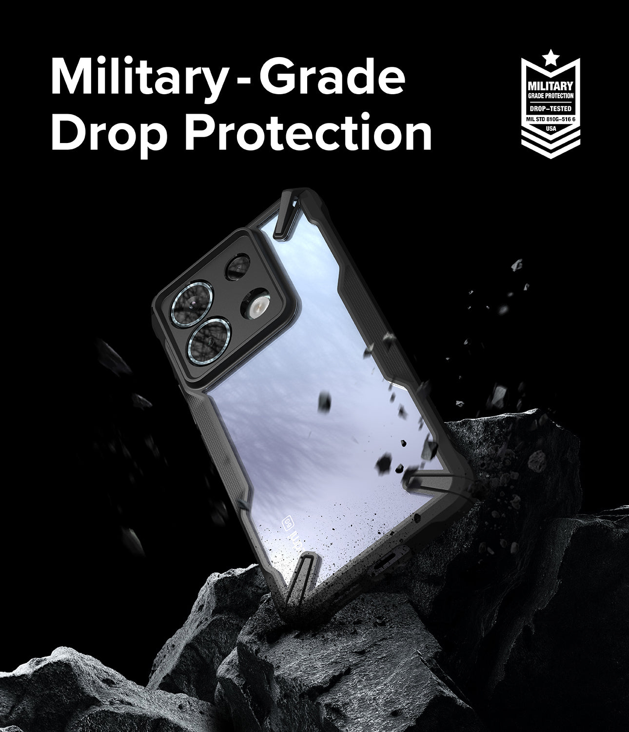 Redmi Note 13 Pro / Poco X6 Case | Fusion-X Black - Military-Grade Drop Protection