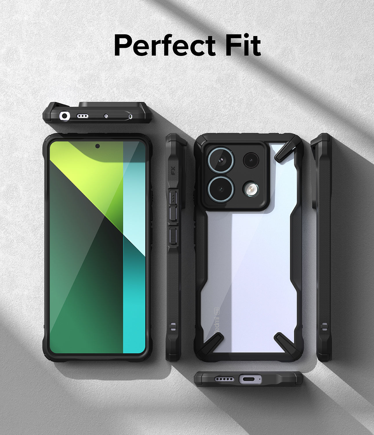 Redmi Note 13 Pro / Poco X6 Case | Fusion-X Black - Perfect Fit