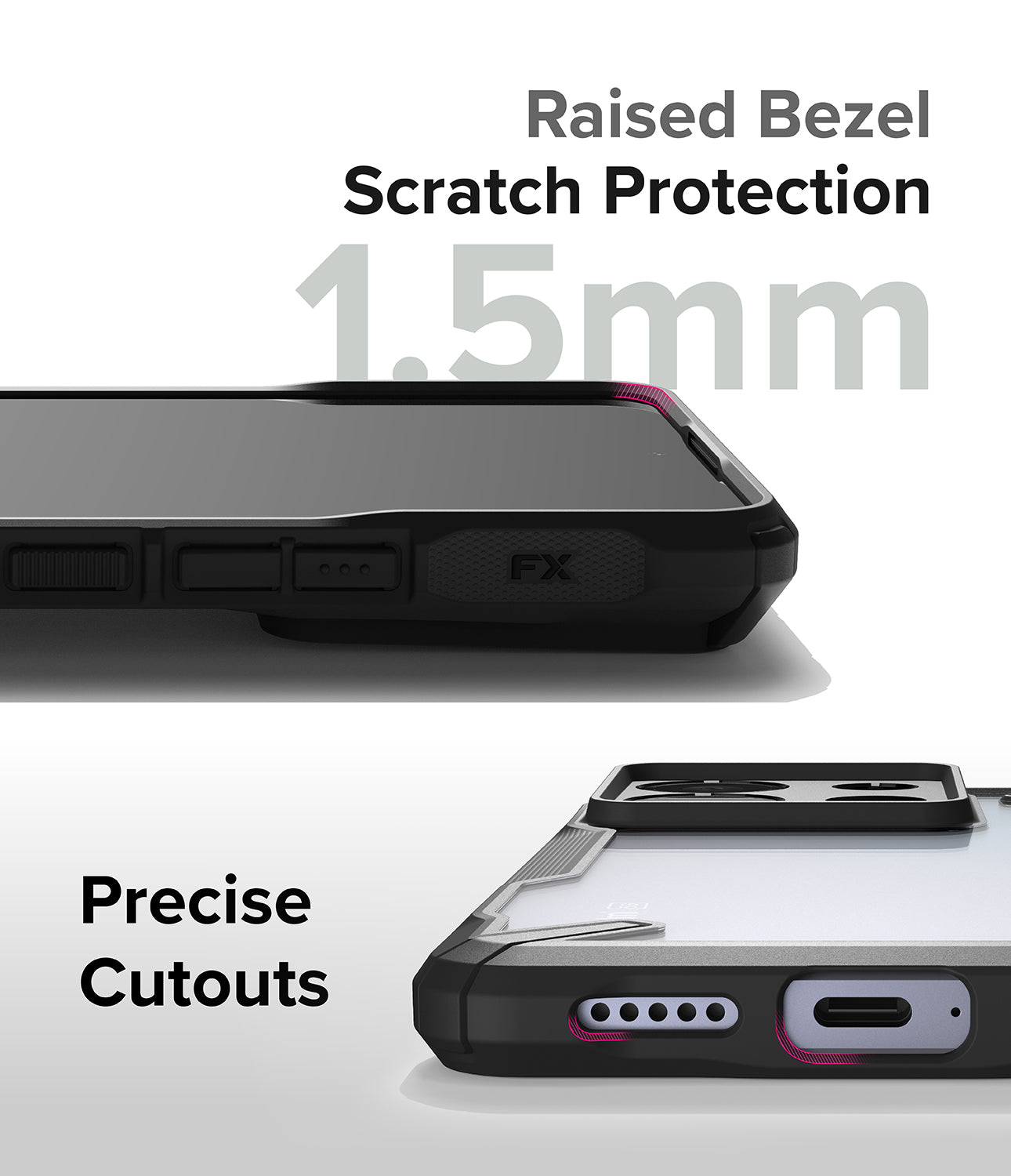Redmi Note 13 Pro / Poco X6 Case | Fusion-X Black - Raised Bezel. Scratch Protection. Precise Cutouts.