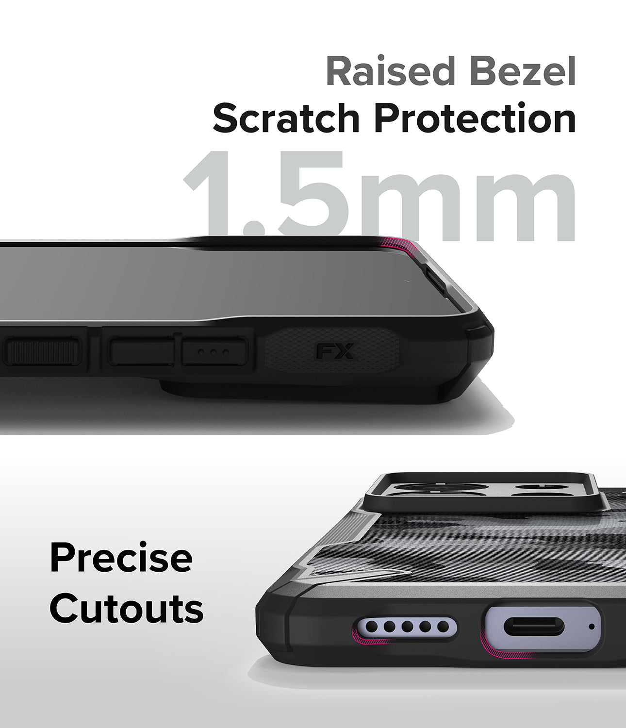 Redmi Note 13 Pro / Poco X6 Case | Fusion-X Camo Black - Raised Bezel. Scratch Protection. Precise Cutouts.