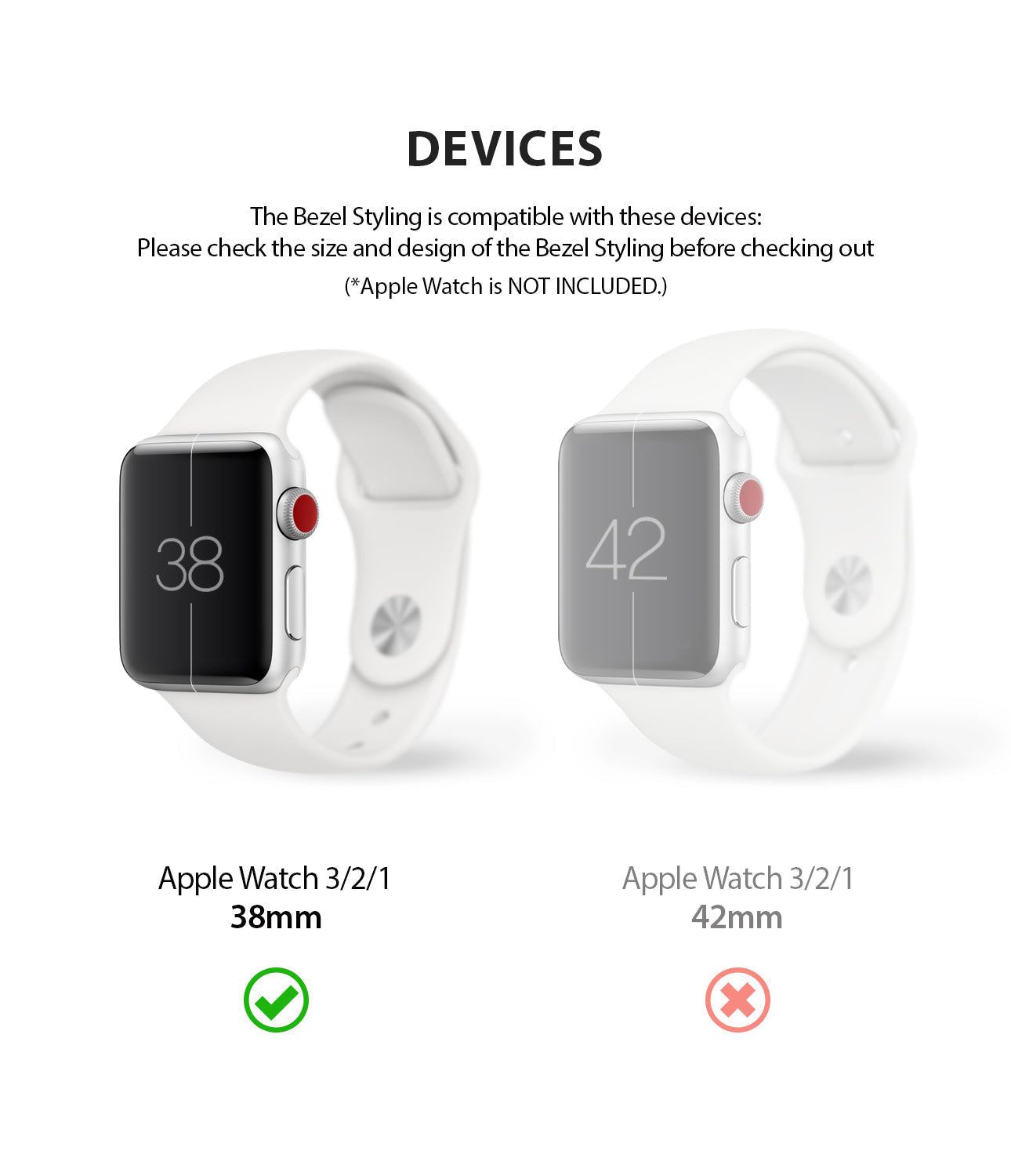 Apple Watch Series 3 / 2 / 1 38mm Case | Ringke Bezel Styling