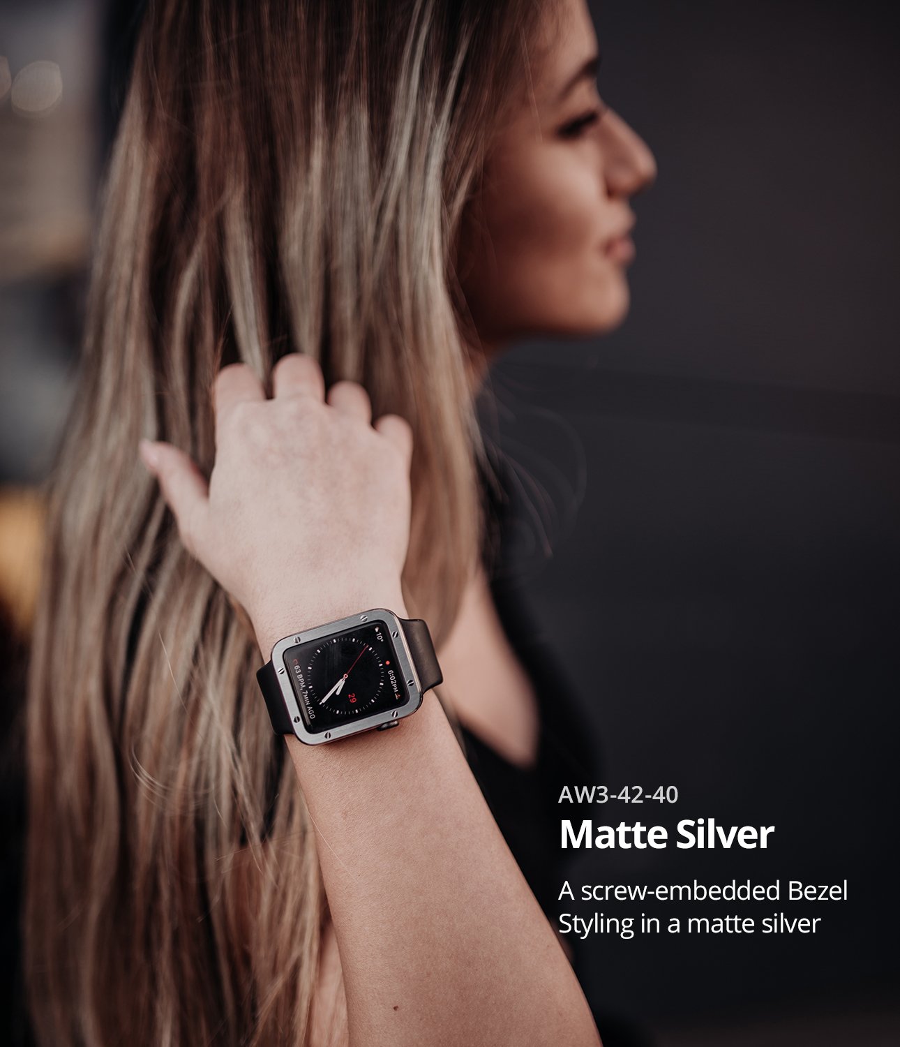 apple watch 3 2 1 42mm case ringke bezel styling stainless steel frame cover 42-40 protection