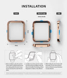 apple watch 3 2 1 42mm case ringke bezel styling stainless steel frame cover 42-43 full package
