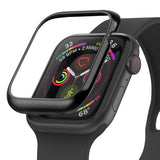 Apple Watch Series 6 / 5 / 4 / SE (40mm) | Bezel Styling - A black protective bezel hovering above an Apple Watch.