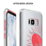 Galaxy S8 Plus Case | Fusion Deco - Six clear phone cases with various decorative patterns displayed in a row.