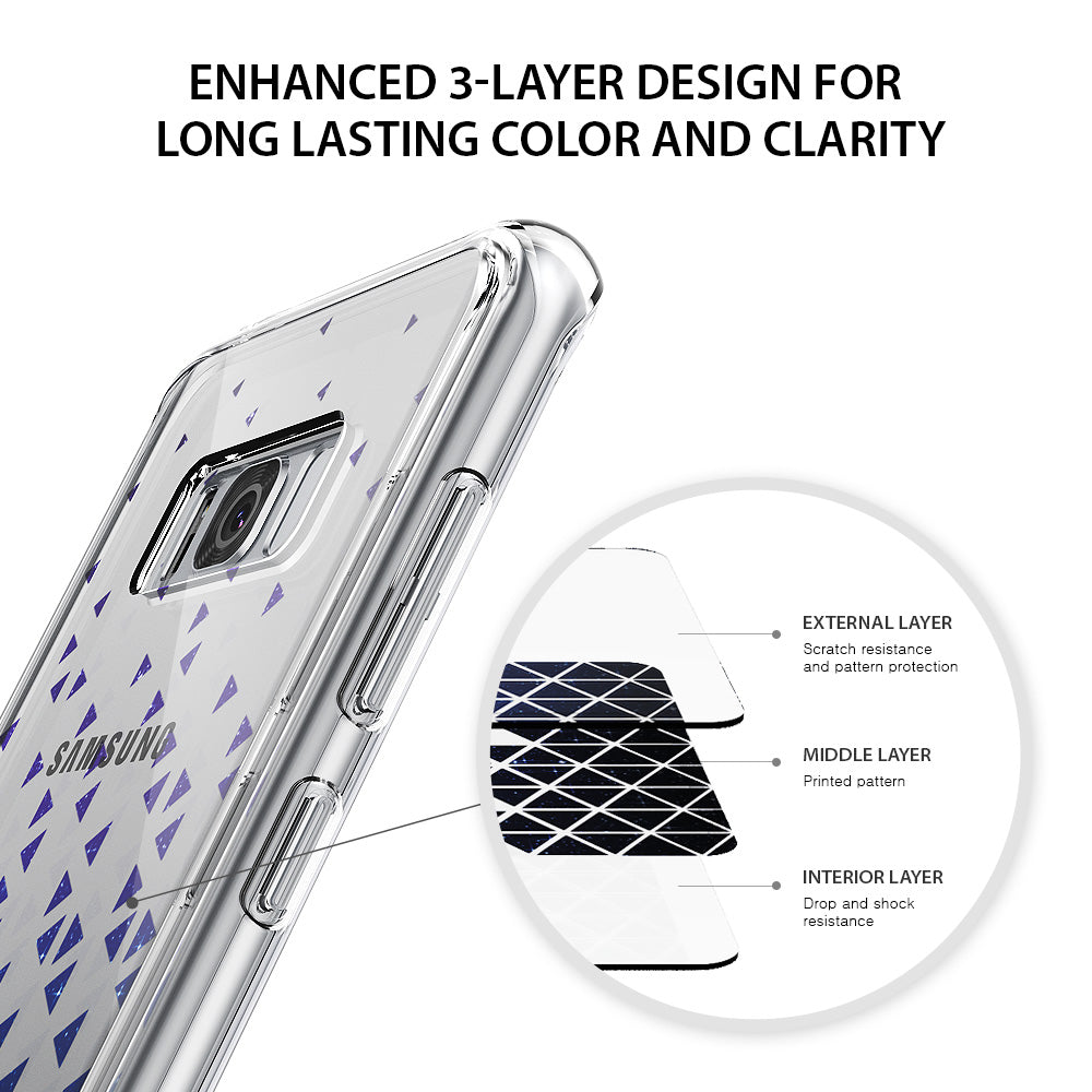 Galaxy S8 Case | Fusion Deco - Enhanced 3-Layer Design for Long Lasting Color and Clarity
