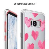 Galaxy S8 Plus Case | Fusion Deco - Six clear Galaxy S8 Plus phone cases with various decorative patterns lined up.