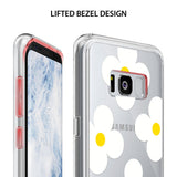 Galaxy S8 Plus Case | Fusion Deco - Six clear phone cases with various patterns including hearts, a split heart, and flowers.