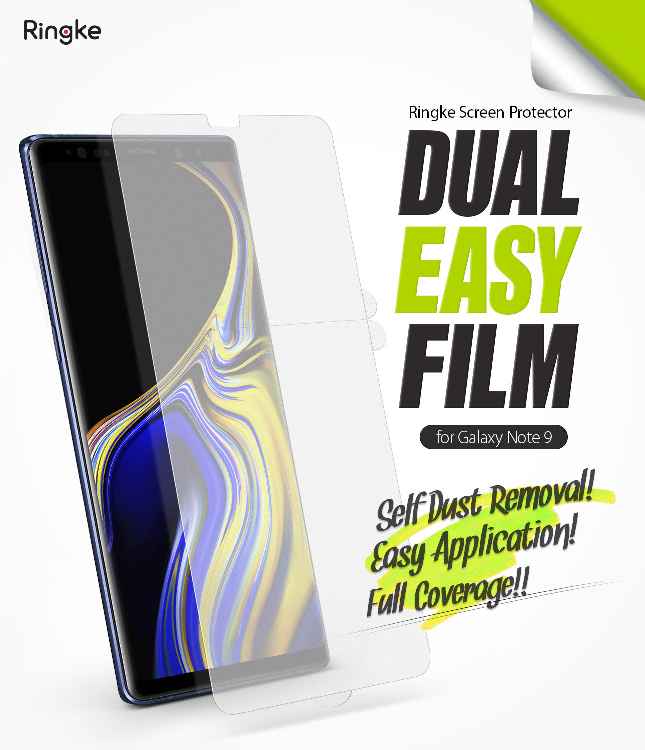 Galaxy Note 9 Screen Protector | Dual Easy - By Ringke