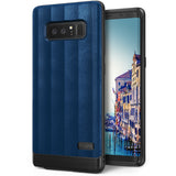 Galaxy Note 8 Case | Flex S - Deep blue textured case with black base on a Galaxy Note 8 displaying a Venice canal scene.