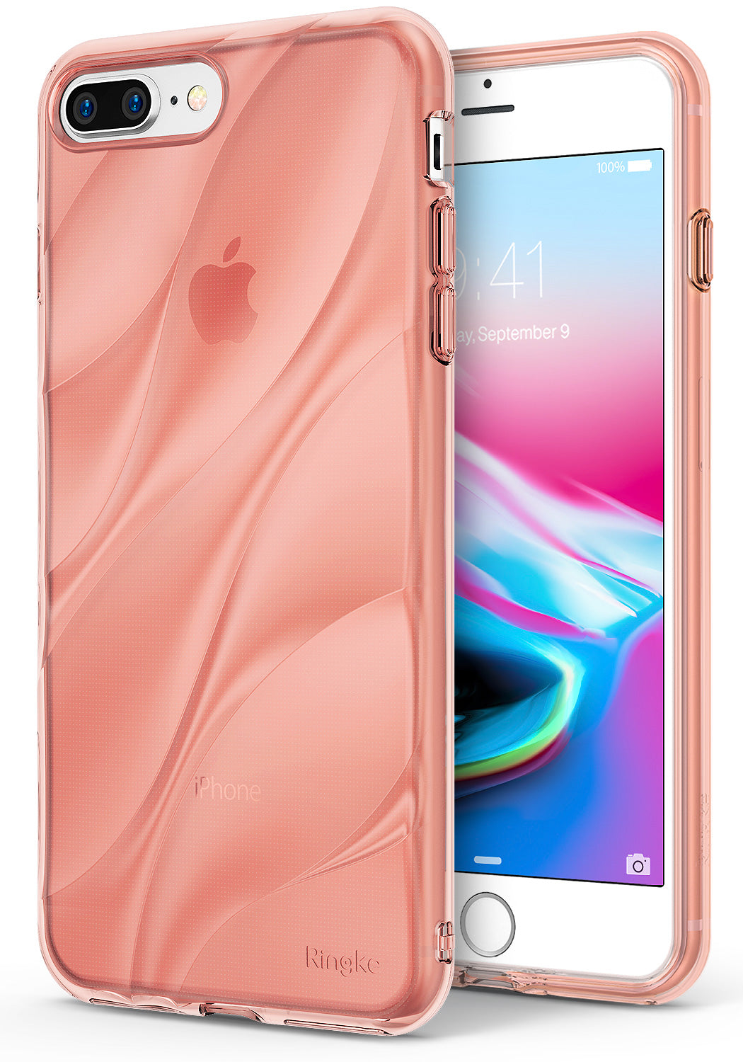 ringke flow streamedline design back case cover for iphone 7 plus 8 plus main rose gold
