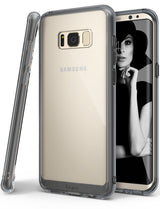 Galaxy S8 Case | Fusion - Clear protective case on a gold Samsung Galaxy S8 showing back and side views.