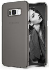 Galaxy S8 Case | Slim - Frost gray slim phone case on a Galaxy S8 showing the back camera cutout and front screen display.