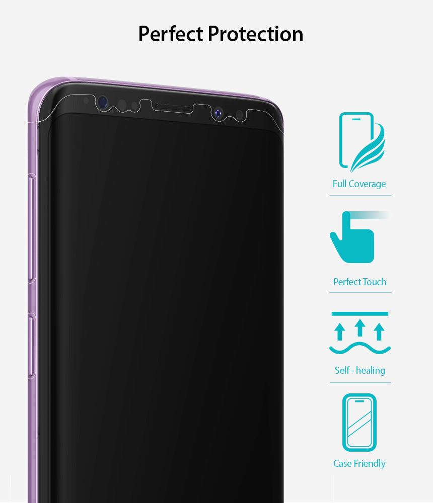 Galaxy S9 Plus Screen Protector | Full Cover (3P) - Perfect Protection. Full coverage. Perfect touch. Self-healing. Case friendly