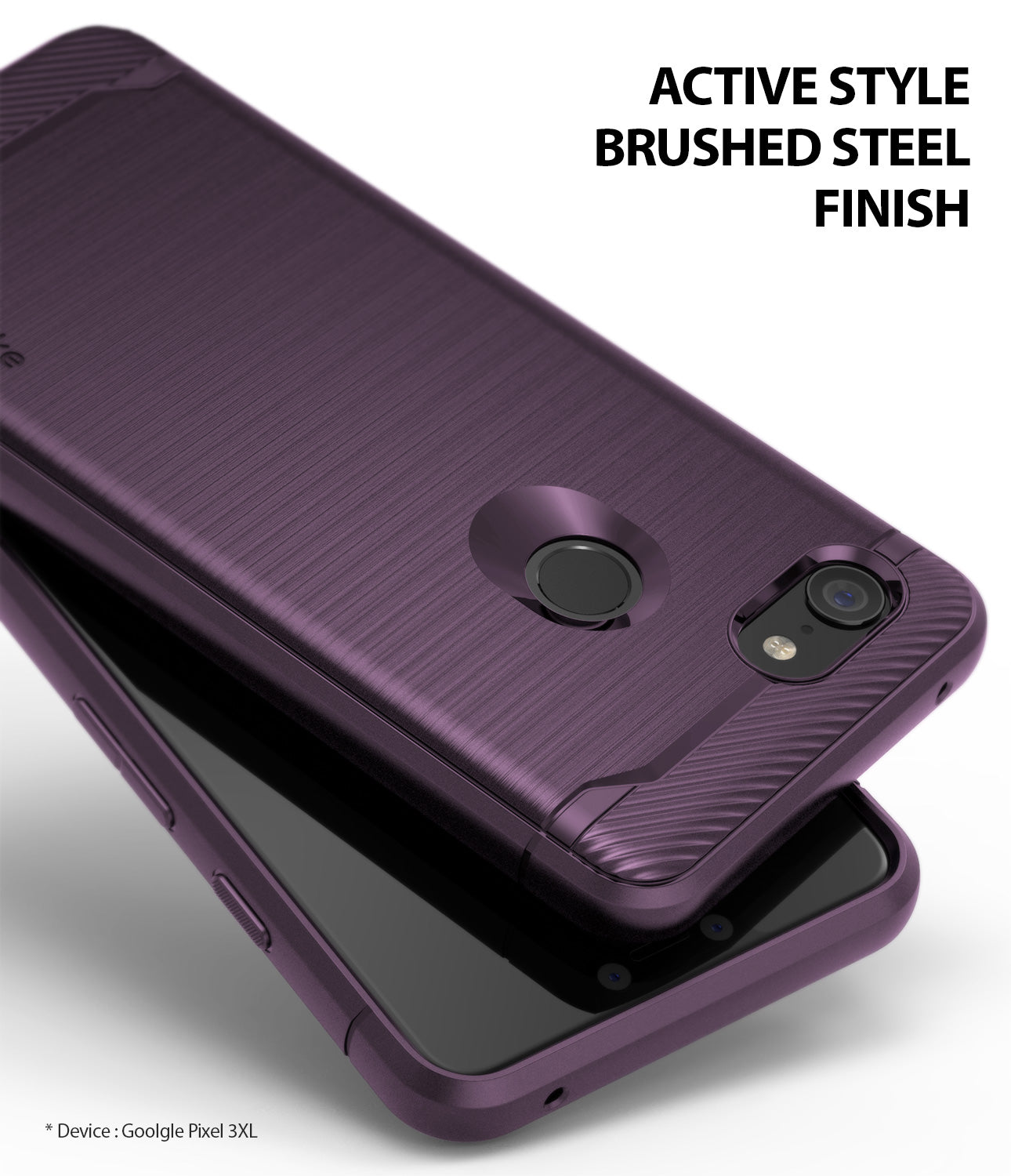 Google Pixel 3 XL Case | Onyx - Active Style Brushed Steel Finish