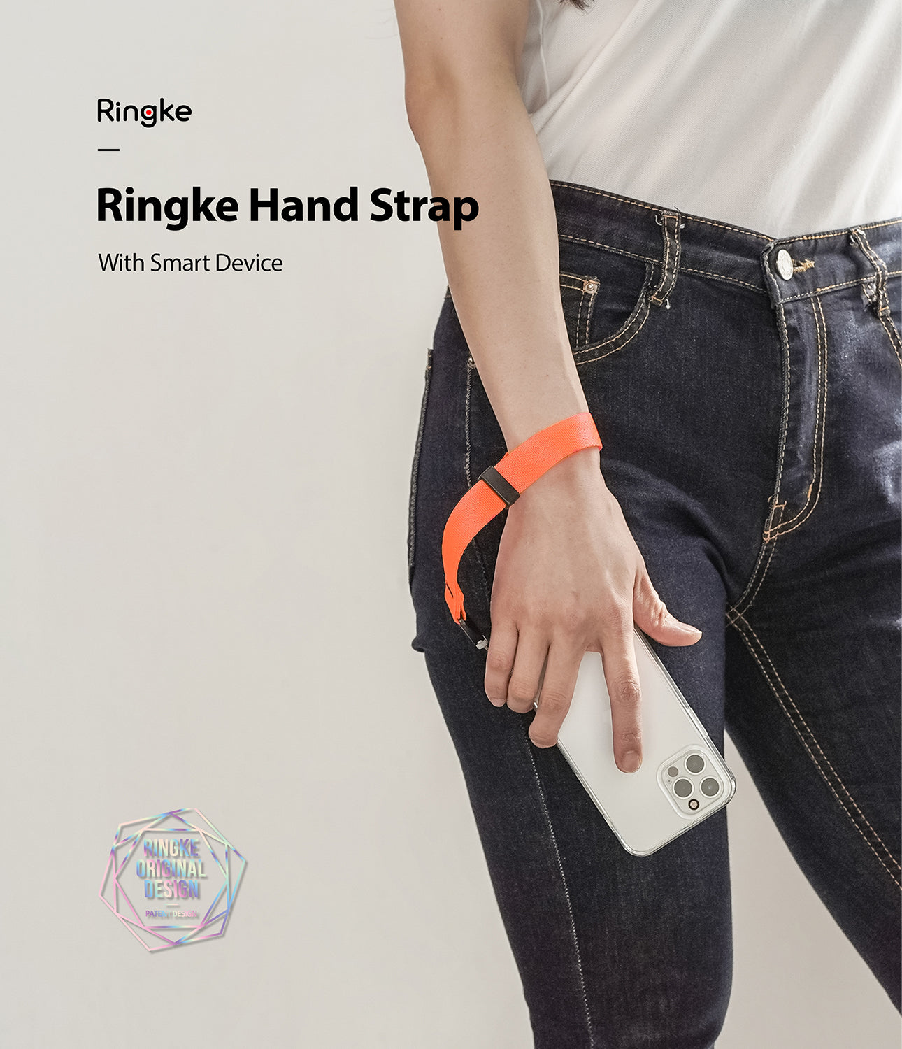 Hand Strap | Black / Neon Orange