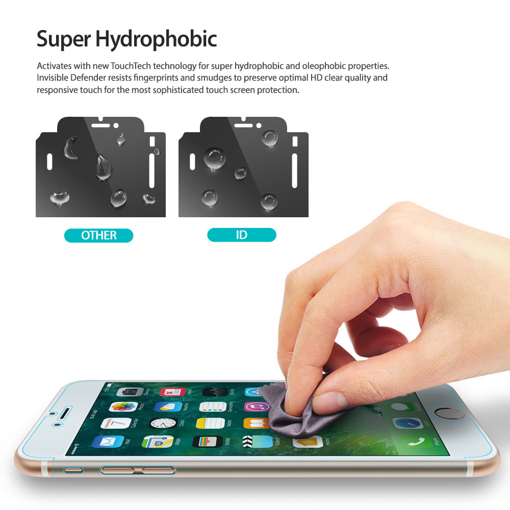 iPhone 7 Plus Screen Protector | Invisible Defender - Super Hydrophobic
