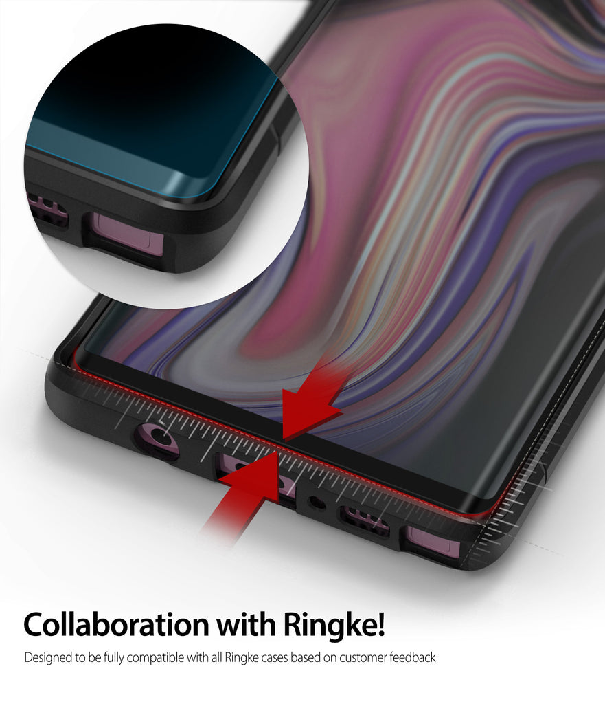 Galaxy Note 9 Screen Protector | Full Cover Glass (1P) - Collaboration with Ringke! Designed to be fully compatible with all Ringke cases based on customer feedback.