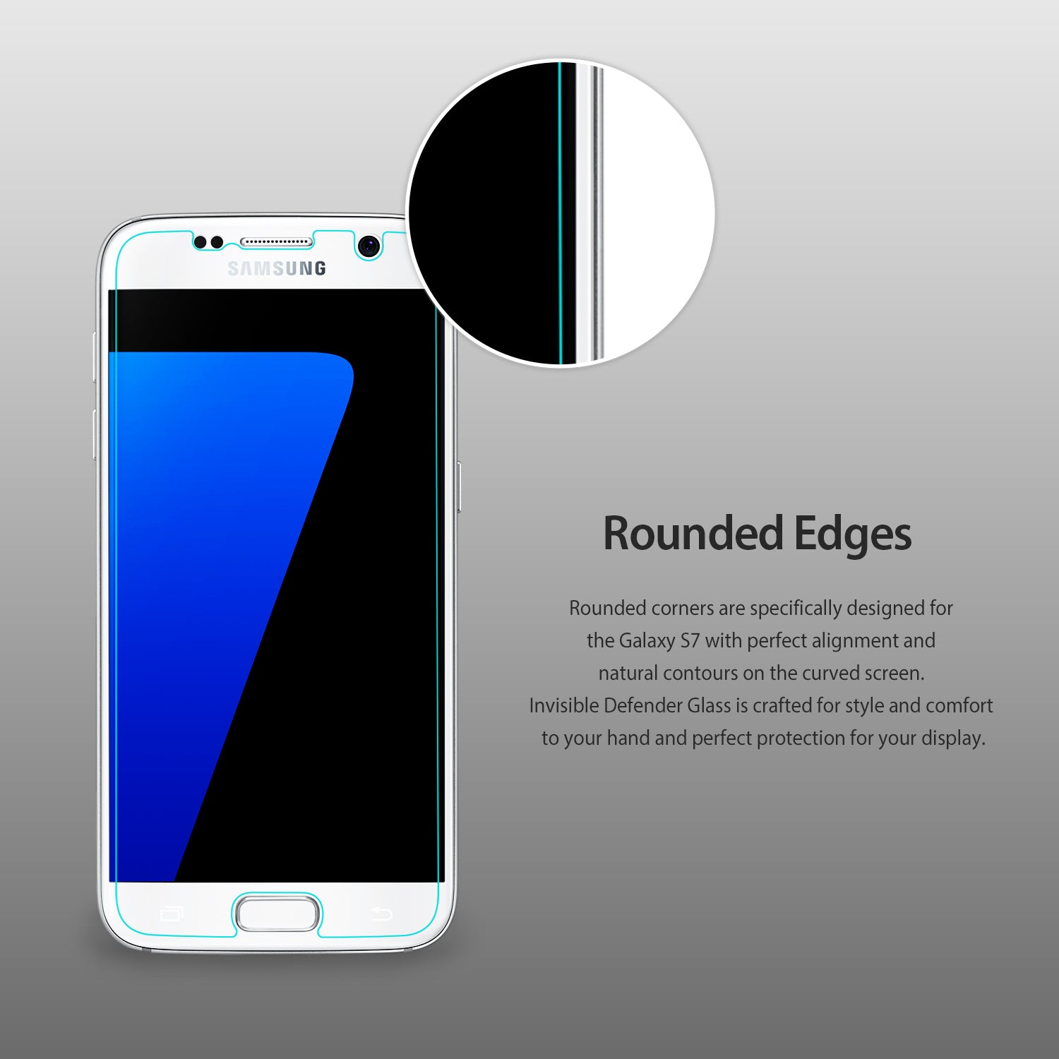 Galaxy S7 Screen Protector | Film (4P) - Rounded Edges.