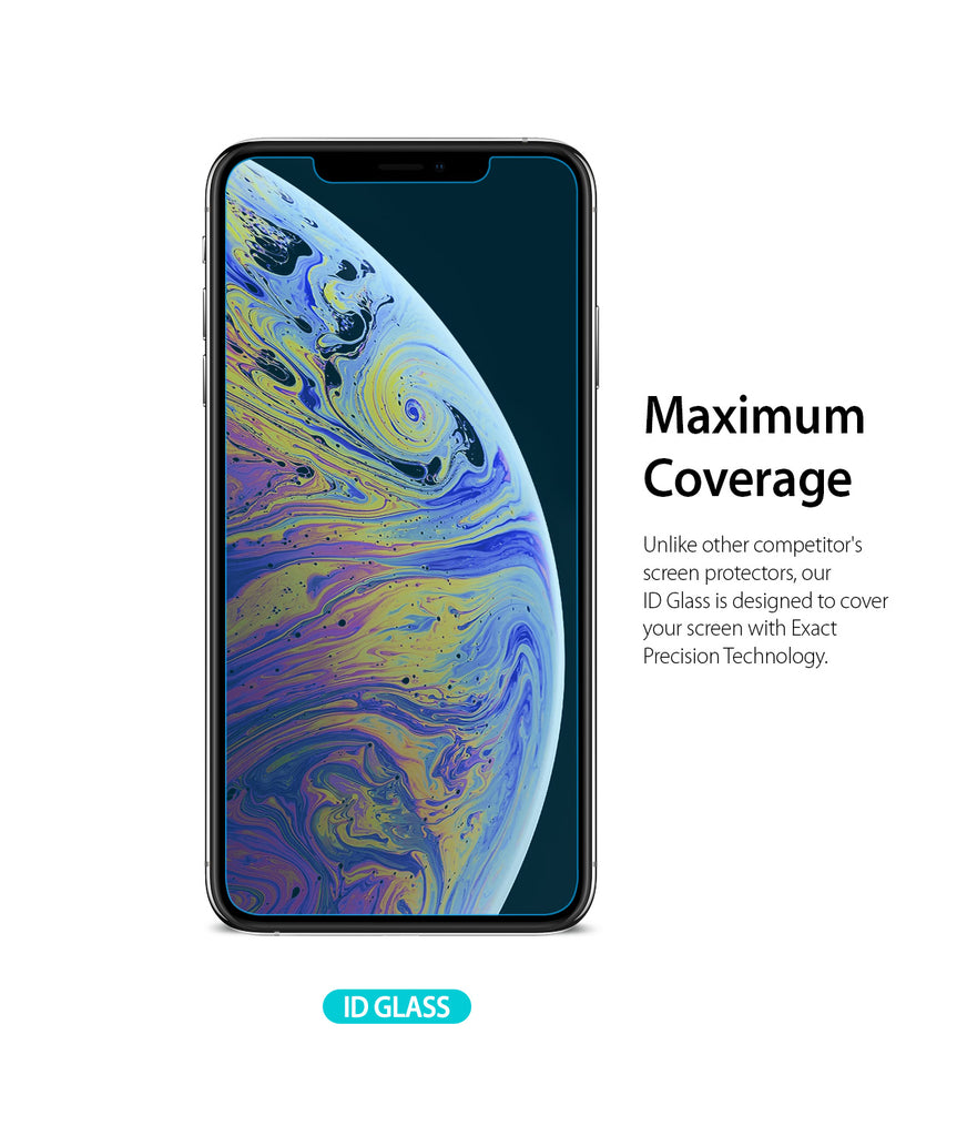 iPhone XS Max Screen Protector | Invisible Defender Glass - Maximum Coverage
