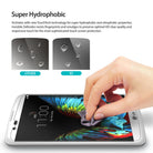 LG K10 Screen Protector | Invisible Defender - LG K10 Screen Protector - Hand wiping an LG smartphone screen with a cloth, showing water droplets on protector surfaces.