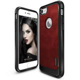 iPhone 7 Case | Flex S - Red and black protective phone case shown from front and back angles on a white background.