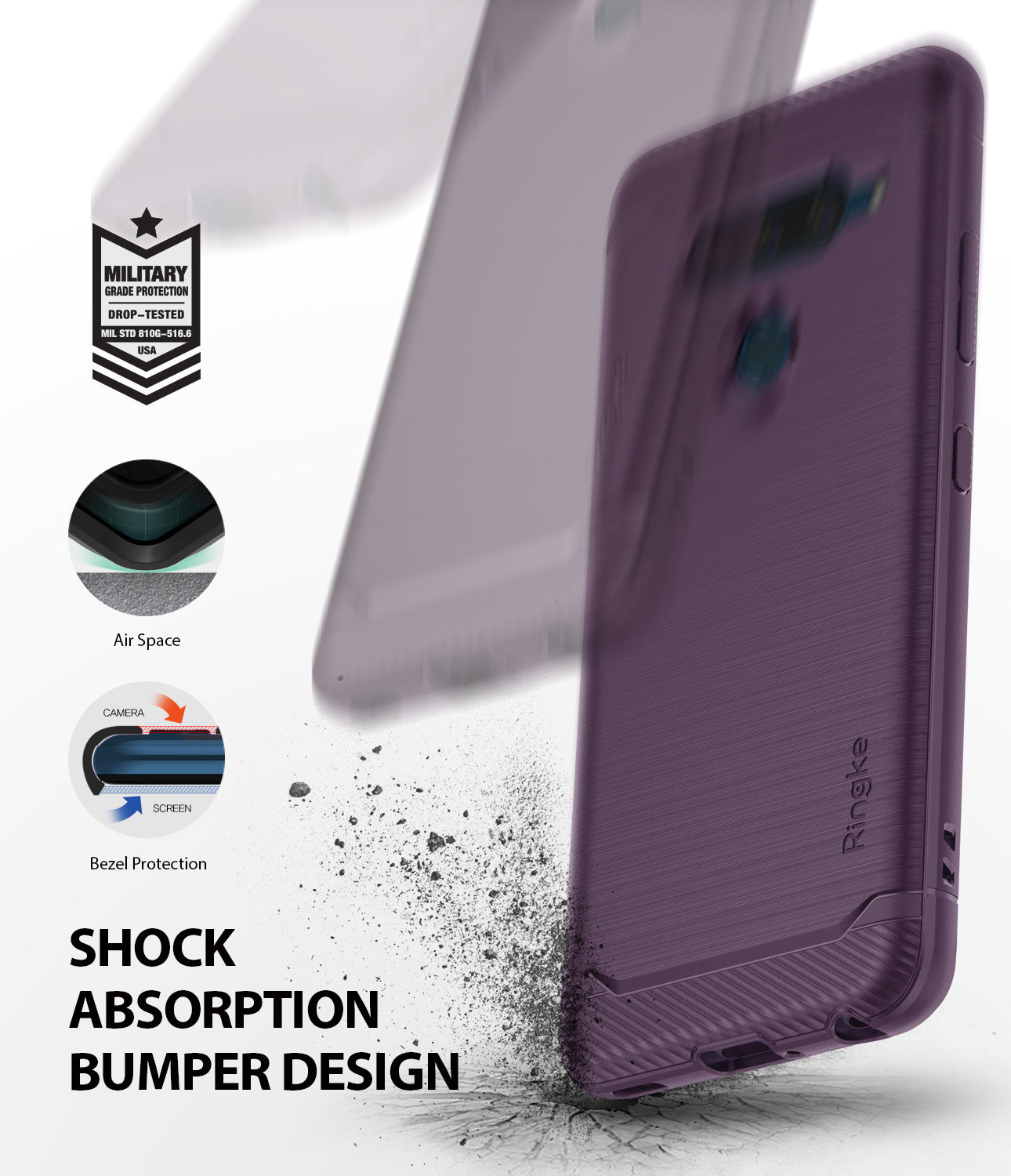 LG V40 ThinQ Case | Onyx - Shock Absorption Bumper Design