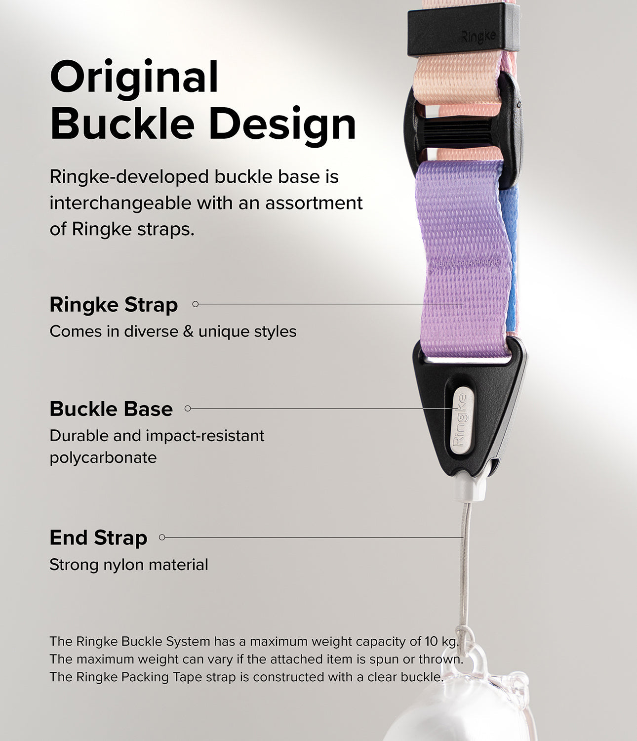 Dragonne Tactique Ringke Avec Holder Link - Sangle Réglable, Mousqueton, Pour Smartphone - 10