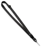Design Lanyard Strap - Black adjustable lanyard with a repeating geometric pattern, plastic buckle, and thin loop attachment.