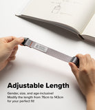 Design Shoulder Strap - A person wearing a grey and orange lanyard attached to a phone case with a single lanyard hole.
