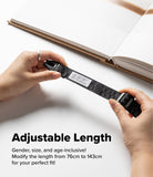 Design Shoulder Strap - A person wearing a black shoulder strap attached to a phone case with a single lanyard hole via a duo-loop.