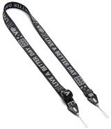Shoulder Strap | Lettering - Black fabric strap with white text reading LIVE A BETTER DAY and Ringke branding, featuring adjustable clips.