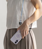 Design Shoulder Strap - Information table listing product name, materials, dimensions, origin, and available color options.