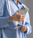 Design Shoulder Strap - Information table listing product name, materials, dimensions, origin, and available color options.