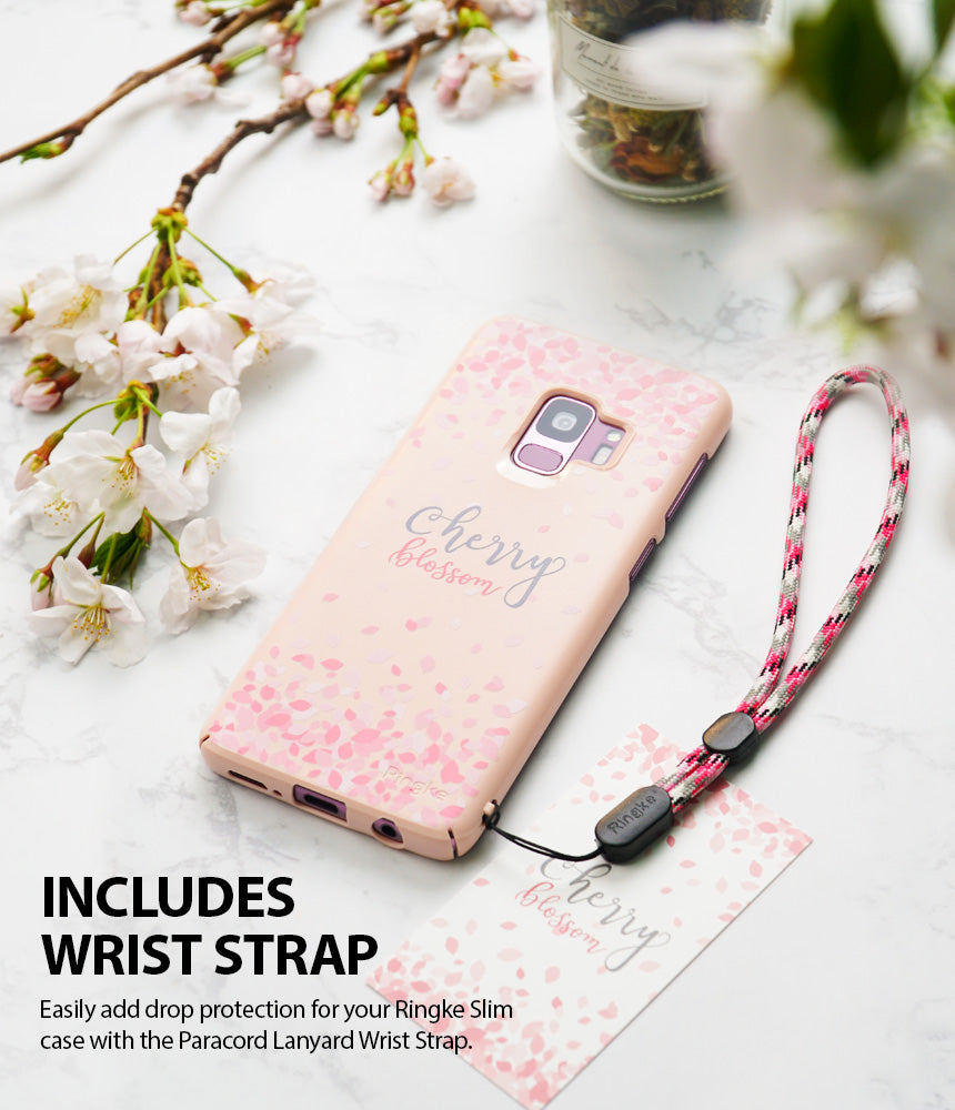 Galaxy S9 Case | Slim (Cherry Blossom) - Includes Wrist Strap