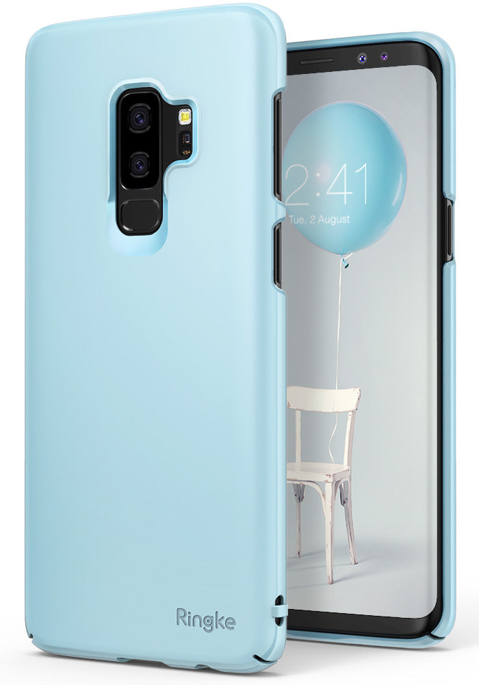 ringke slim lightweight thin hard pc back cover for galaxy s9 plus sky blue