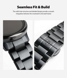 ringke metal one band stainless silver watch band for galaxy watch active 2 44mm seamless fit and build with the solid chain structure