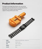 ringke metal one band stainless silver watch band for galaxy watch active 2 44mm product information