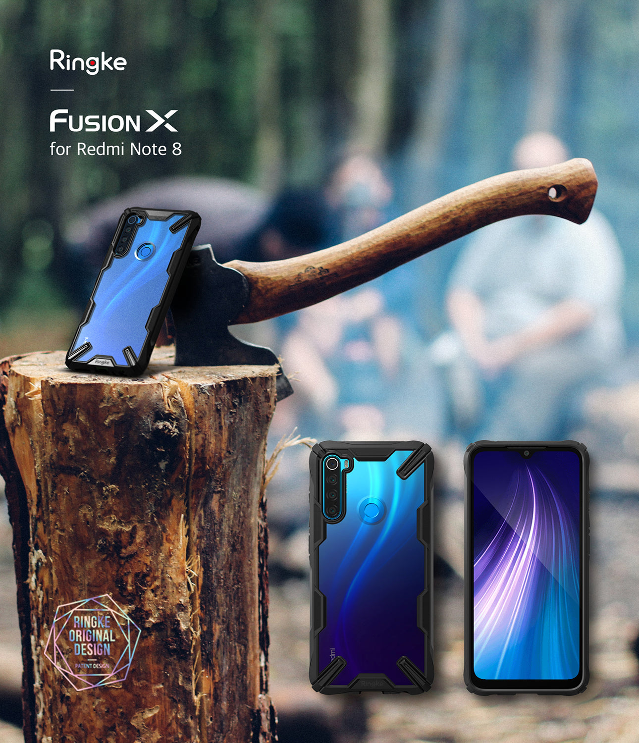 Moex Collana Per Cellulare Con Custodia In Silicone Per Xiaomi Redmi 8, Cinturino Regolabile Rainbow, Tracolla