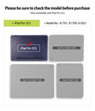 Smart Cover Apple Pencil Stand | iPad - Compatibility graphic for iPad Pro 10.5 smart cases, showing four gray tablet case mockups with model numbers A1701, A1709, A1852, and a dark blue case shown as the compatible device.