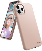 iPhone 11 Pro Case | Air-S - Pink sand matte phone case for iPhone 11 Pro, showing front screen and back camera cutout.